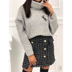 Spódnica ,,CHANEIL’’ II. Spódniczki damskie Divinostyle, na zimę, s, bez wzorów, z poliesteru, eleganckie, z podwyższonym stanem. Za 139,00 zł.