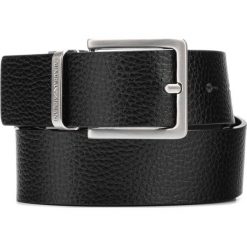 Emporio Armani Pasek Czarny. Czarne paski męskie Emporio Armani, w paski, ze skóry. Za 788,95 zł.