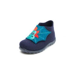 Superfit Boys Kapcie Happy Smok ocean multi - niebieski - Gr.Moda (6 - 24 miesięcy ). Niebieskie buciki niemowlęce marki Superfit, z wełny. Za 89,00 zł.