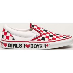Vans - Tenisówki. Czerwone trampki i tenisówki damskie Vans, bez wzorów, z gumy, bez zapięcia. W wyprzedaży za 219,90 zł.