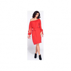 Sukienka z gumką na dekolcie i rozcięciem na rękawie. Czarne sukienki balowe marki Bien fashion, m, z dresówki, z okrągłym kołnierzem, z długim rękawem, dopasowane. Za 129,00 zł.