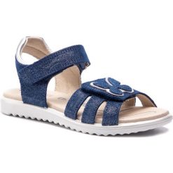 Sandały SUPERFIT - 4-00009-80 S Blau. Niebieskie sandały dziewczęce Superfit, z zamszu, bez zapięcia. Za 249,00 zł.