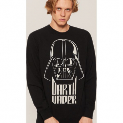 Bluza z nadrukiem Star Wars - Czarny. Czarne bejsbolówki męskie House, l, z motywem z bajki. Za 99,99 zł.
