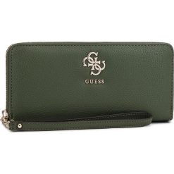 Duży Portfel Damski GUESS - SWVG68 53460 OLV. Zielone portfele damskie Guess, z aplikacjami, ze skóry ekologicznej. Za 279,00 zł.