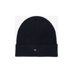 Tommy Hilfiger Czapka Czarny. Czarne czapki męskie TOMMY HILFIGER, bez wzorów, z bawełny. Za 175,95 zł.
