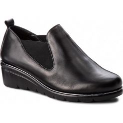 Półbuty THE FLEXX - Boomerang 2C2501/37 Black. Czarne półbuty damskie The Flexx, bez wzorów, ze skóry, bez obcasa, na koturnie, bez zapięcia. W wyprzedaży za 229,00 zł.