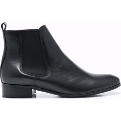 CheBello - Botki. Czarne buty zimowe damskie CheBello, z materiału, na obcasie. W wyprzedaży za 239,90 zł.