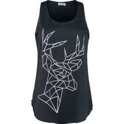 Topy damskie: Innocent Geometric Deer Vest Top damski czarny