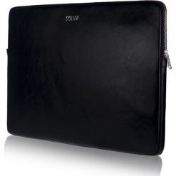Skórzany pokrowiec na laptopa 15 cali Solier SA23A Czarny. Czarne plecaki damskie Tagless, bez wzorów, ze skóry, eleganckie. Za 143,43 zł.