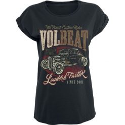 Volbeat Louder And Faster Koszulka damska czarny. Czarne bluzki damskie marki Volbeat, l, z nadrukiem, klasyczne, z okrągłym kołnierzem. Za 99,90 zł.