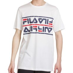 FILA SALMAN TEE > 687474-M67. Koszulki męskie Fila, xl, z nadrukiem, z bawełny, klasyczne, z okrągłym kołnierzem, z krótkim rękawem, krótkie. W wyprzedaży za 99,99 zł.