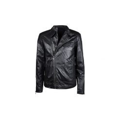 Kurtki skórzane Trussardi 52S00010 / Biker Soft Nappa Leather. Czarne kurtki męskie Trussardi, s, bez wzorów, bez kaptura. Za 1299,00 zł.