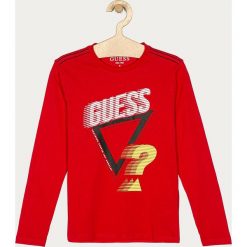 Guess Jeans - Longsleeve dziecięcy 116-175 cm. Szare t-shirty chłopięce Guess Jeans, z nadrukiem, z elastanu, z długim rękawem. Za 99,90 zł.