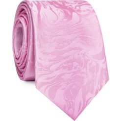 Krawat KWRR002154. Różowe krawaty męskie Giacomo Conti, na ślub cywilny, bez wzorów, z materiału, eleganckie. Za 69,00 zł.