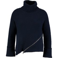Swetry klasyczne damskie: Karen Millen CHUNKY ZIP JUMPER Sweter navy