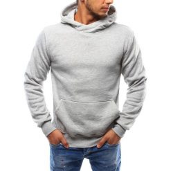 Bluzy męskie: Bluza męska z kapturem szara (bx2422)