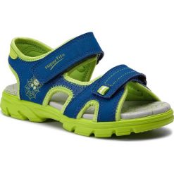 Sandały SUPERFIT - 4-09180-81 S Blau/Grun. Niebieskie sandały chłopięce Superfit, z tworzywa sztucznego, bez zapięcia. W wyprzedaży za 179,00 zł.