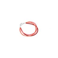 Bransoletka Koral Potrójna srebro. Pomarańczowe bransoletki damskie marki Brazi druse jewelry, z koralem, srebrne. Za 220,00 zł.