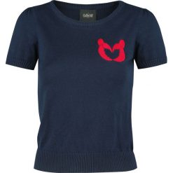 Collectif Clothing Libby Lobster Love Knitted Top Koszulka damska granatowy. Niebieskie bluzki damskie Collectif Clothing, xl, z materiału, z okrągłym kołnierzem. Za 74,90 zł.