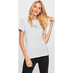 Pinko - T-shirt. Białe t-shirty damskie Pinko, s, z nadrukiem, z bawełny, z okrągłym kołnierzem. W wyprzedaży za 179,90 zł.