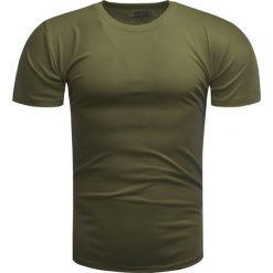 Koszulka męska t-shirt gładki zielony Recea. Zielone koszulki męskie Recea, s, bez wzorów, z bawełny, klasyczne, bez kołnierzyka. Za 17,99 zł.