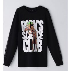 Koszulka z długim rękawem Rick and Morty - Czarny. Czarne koszulki męskie Cropp, s, bez wzorów, bez kołnierzyka, długie. Za 59,99 zł.
