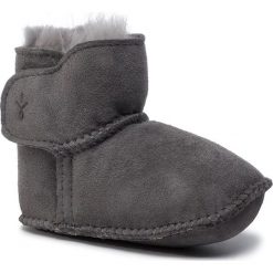 Buty EMU AUSTRALIA - Baby Bootie B10310 Charcoal. Szare kozaki dziewczęce EMU Australia, bez wzorów, ze skóry, bez obcasa. Za 169,00 zł.