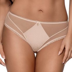 Figi klasyczne Sharon. Brązowe majtki damskie marki Avalingerie, bez wzorów, z bawełny. Za 36,89 zł.