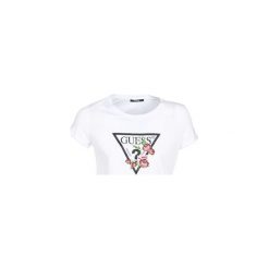 T-shirty z krótkim rękawem Guess CN FOLIAGE. Białe t-shirty damskie marki Guess, xl, z aplikacjami, bez kołnierzyka. Za 179,00 zł.