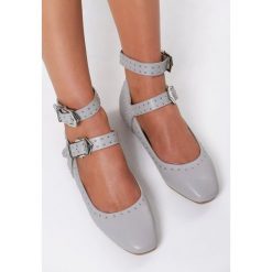 Szare Balerinki Lights Go Out. Szare baleriny damskie Renee, bez wzorów, bez obcasa. W wyprzedaży za 44,99 zł.