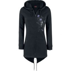 Bluzy rozpinane damskie: Spiral Entwined Skull Bluza z kapturem rozpinana damska czarny