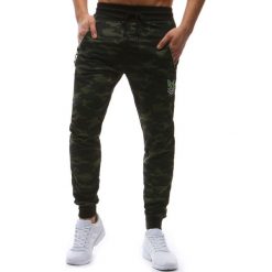 Spodnie męskie: Spodnie męskie dresowe woodland camo (ux1198)