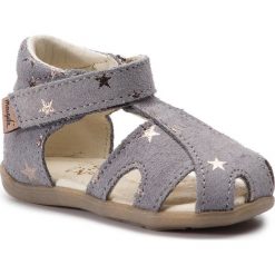 Sandały MRUGAŁA - Mimi 1111/9-88 Grey Star. Szare sandały dziewczęce Mrugała, ze skóry, bez zapięcia. Za 169,00 zł.