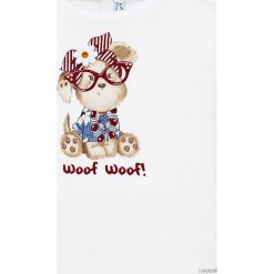 Mayoral - T-shirt dziecięcy 68-98 cm. Czerwone bluzki dziewczęce Mayoral, z nadrukiem, z elastanu, z okrągłym kołnierzem, krótkie. Za 59,90 zł.