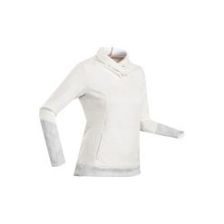 Sweter turystyczny | NH500 damski. Białe swetry damskie QUECHUA, l, bez wzorów, z bawełny, bez rękawów, bez kaptura. Za 79,99 zł.