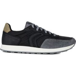 Geox - Buty. Czarne buty sportowe męskie Geox, ze skóry, na sznurówki. W wyprzedaży za 399,90 zł.