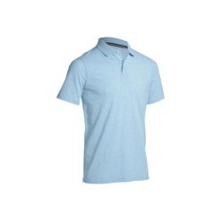 Koszulka polo do golfa męska. Niebieskie koszulki polo męskie marki INESIS, m, z bawełny, z krótkim rękawem. Za 39,99 zł.