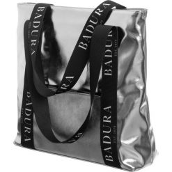 Badura® przepiękna opalizująca torebka damska shopper bag. Czarne torby damskie na zakupy Badura, bez wzorów, z tkaniny, na ramię, duże, bez dodatków. Za 299,90 zł.