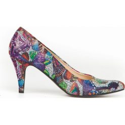 Czółenka na 7 cm szpilce - skóra naturalna - model 1367 - kolor motyl. Czółenka damskie Zapato, bez wzorów, ze skóry, bez obcasa, na szpilce. Za 319,00 zł.