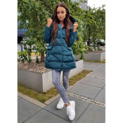 Gianni Kurtka Frak Naturalny Puch Kolor Butelkowa Zieleń S. Czarne kurtki damskie LIGARI, s, w paski, z bawełny, bez kaptura. Za 299,99 zł.