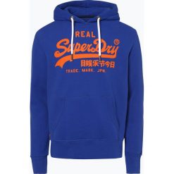Superdry - Męska bluza nierozpinana, niebieski. Niebieskie bejsbolówki męskie Superdry, l, z nadrukiem, z kapturem. Za 349,95 zł.