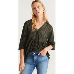 Mango - Bluzka Rustica2. Żółte bluzki damskie Mango, s, bez wzorów, z wiskozy, bez kołnierzyka, z długim rękawem. Za 119,90 zł.