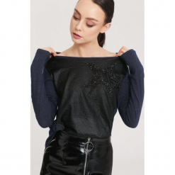 Czarno-Granatowa Bluzka Observation. Czarne bluzki longsleeves other, l. Za 24,99 zł.