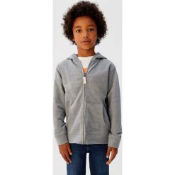 Mango Kids - Bluza dziecięca Francia5 110-164 cm. Szare bluzy chłopięce Mango Kids, bez wzorów, z bawełny, bez rękawów, z kapturem. Za 69,90 zł.