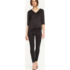 LEGGINSY DAMSKIE. Czarne legginsy damskie Top Secret, bez wzorów, klasyczne. W wyprzedaży za 44,99 zł.