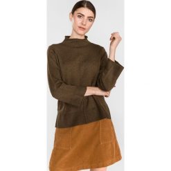 French Connection Ebba Sweter Brązowy. Pomarańczowe bluzy damskie French Connection, m, bez wzorów, z elastanu, bez rękawów, bez kaptura. Za 490,95 zł.