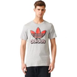 Adidas Koszulka TREFOIL 2 szara r. M (BQ7725). Szare koszulki sportowe męskie Adidas, m. Za 116,59 zł.