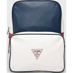 Guess Jeans - Plecak Grenoble. Szare plecaki męskie marki Guess Jeans, z aplikacjami, z jeansu. Za 469,90 zł.