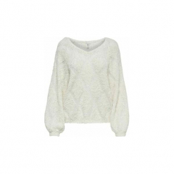 Swetry Only JERSEY onlMALIA 7/8 PULLOVERKNT. Białe swetry klasyczne damskie ONLY, m, z jersey. Za 177,40 zł.