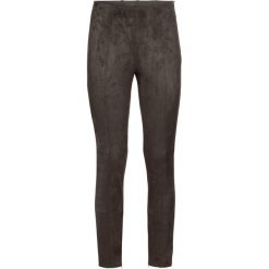 Legginsy z materiału w optyce skóry welurowej bonprix brązowy. Pomarańczowe spodnie damskie bonprix, ze skóry. Za 74,99 zł.